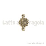 Connettore girasole in metallo color bronzo 10mm