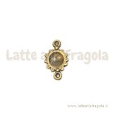 Connettore girasole in metallo color bronzo 10mm