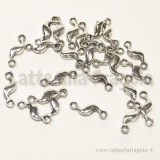 Spaziatore a S Argento Antico 12x4mm