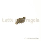 Connettore girasole in metallo color bronzo 10mm