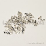 30 Connettori Silver Plated adatti per catena a pallini 1-1.5mm