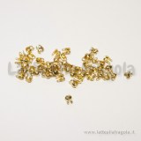 25 Coprinodo in metallo gold plated 4x2mm