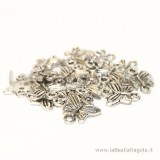 Connettore farfalla in metallo argento antico 14mm