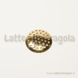 Piastra tonda multifori in metallo Gold Plated 19mm