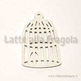 Gabbietta in legno colorato bianco 37x28x2mm