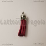 Nappina Alcantara Rosso coppetta argentata 38x10mm