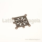 Connettore filigrana in metallo color rame 35x32mm