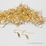 100 Pezzi (50 paia) di Monachelle ad amo Gold Plated