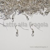 100 pezzi (50 Paia) di Monachelle ad amo Silver Plated