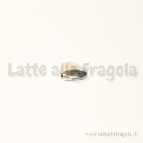 Spaziatore cuore in metallo argento antico con foro passante 11x9mm