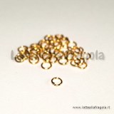 100 Anellini di congiunzione aperti gold plated 5x0.7mm