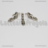 Charm Sandalo 3D in metallo argento antico 19x10mm