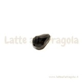 Goccia in vetro sfaccettato nero 11x8mm