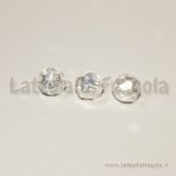 10 Perle in vetro sfaccettato Cristal AB 8mm