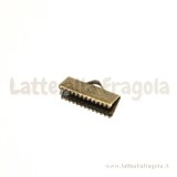 Capocorda per organza color bronzo 16x7.5mm