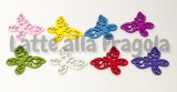 Farfalla in legno colorato rosa 25x22mm