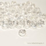 10 Rondelle mezzocristallo sfaccettato cristal AB 8x6mm