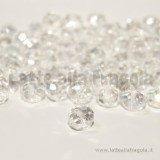 10 Rondelle mezzocristallo sfaccettato cristal AB 8x6mm