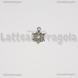 Charm Fiocco di neve in metallo argento antico 15x11mm