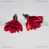 Nappina Fiore Rosso in stoffa 33x25mm