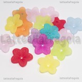 10 Fiori in lucite colorata 18mm 