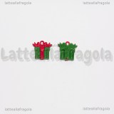 Charm Pacco regalo in metallo smaltato 20x19mm