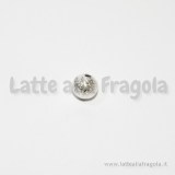 Perla effetto puntinato Silver Plated 8mm