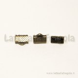 Capocorda per organza in metallo color bronzo 10x8mm