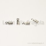 25 Capocorda in rame Silver Plated 7.5x5.2mm