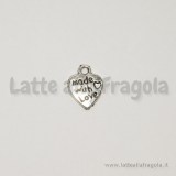 Charm cuore con scritta