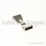 Set chiusura 28x13mm argento antico foro rettangolare 9.7x2.7mm