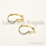 Monachelle chiuse in metallo Gold Plated con piattello 8mm