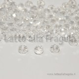 15 Rondelle mezzocristallo sfaccettato cristal AB 6x4mm