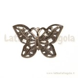 Farfalla filigranata in metallo color rame 32x22mm