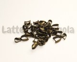 Portapendente in metallo color bronzo 12x5mm