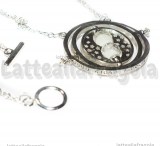 Collana giratempo della saga Harry Potter in metallo zincato argentato