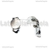 Coppia Orecchini a Clip in metallo agentato 19x10mm