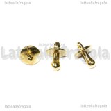 Charm Ciuccio 3D in metallo gold plated 13x9mm