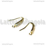 Monachelle in Ottone Gold Plated e Cubic Zirconia 18x4.5mm