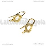 Monachelle in Ottone Gold Plated e Cubic Zirconia 19.5x8.5mm