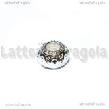 Rondella Ghirigori in Metallo Silver Plated foro largo 10x7mm