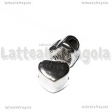 Cuore Wish in Acciaio 316 foro largo 12x11mm