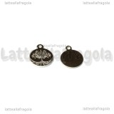 Charm Targhetta Albero della Vita in Acciaio 304 12x10mm