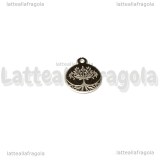 Charm Targhetta Albero della Vita in Acciaio 304 12x10mm