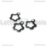 Charm Fiore in Acciaio 201 12.5x10.5mm