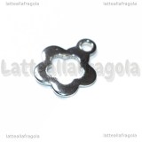 Charm Fiore in Acciaio 201 12.5x10.5mm