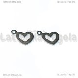 Charm Cuore in Acciaio 304 14x12mm