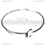 Bracciale Rigido Apribile in Acciaio 304 con Cuore 60mm diametro