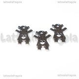 Charm Bimba in metallo argento antico 16x11.5mm