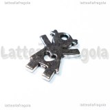 Charm Bimba in metallo argento antico 16x11.5mm